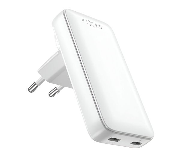 FIXED Płaska Ładowarka Sieciowa Slim Traveler GaN 45W 2x USB-C FIXCG45S-2CD-WH - 1338548 - zdjęcie
